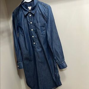 Denim Button-Up Shirt Dress